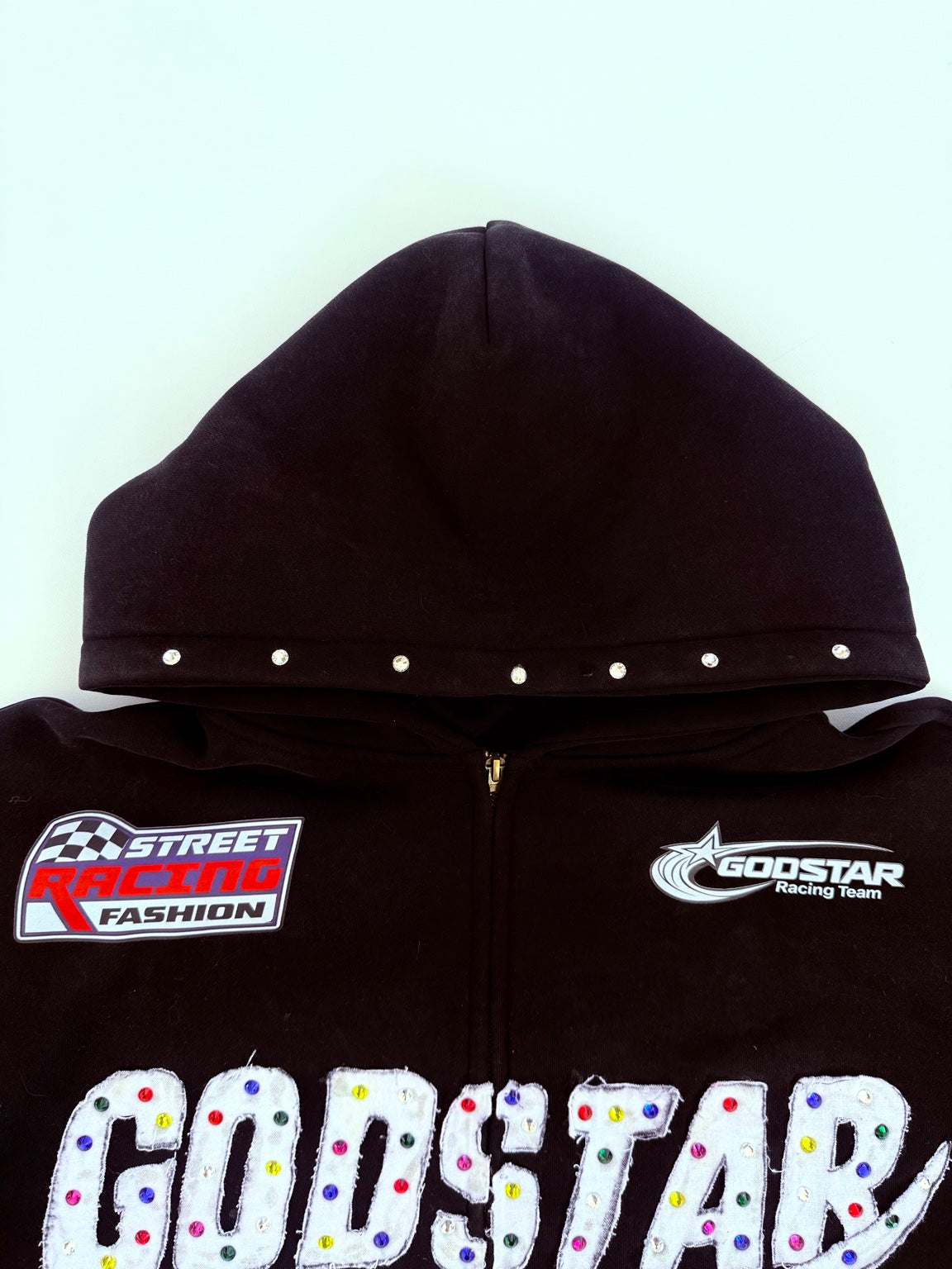 GODSTAR Racing Hoodie - Burn Out Black