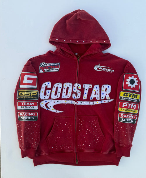 GODSTAR Racing Hoodie - Racing Red