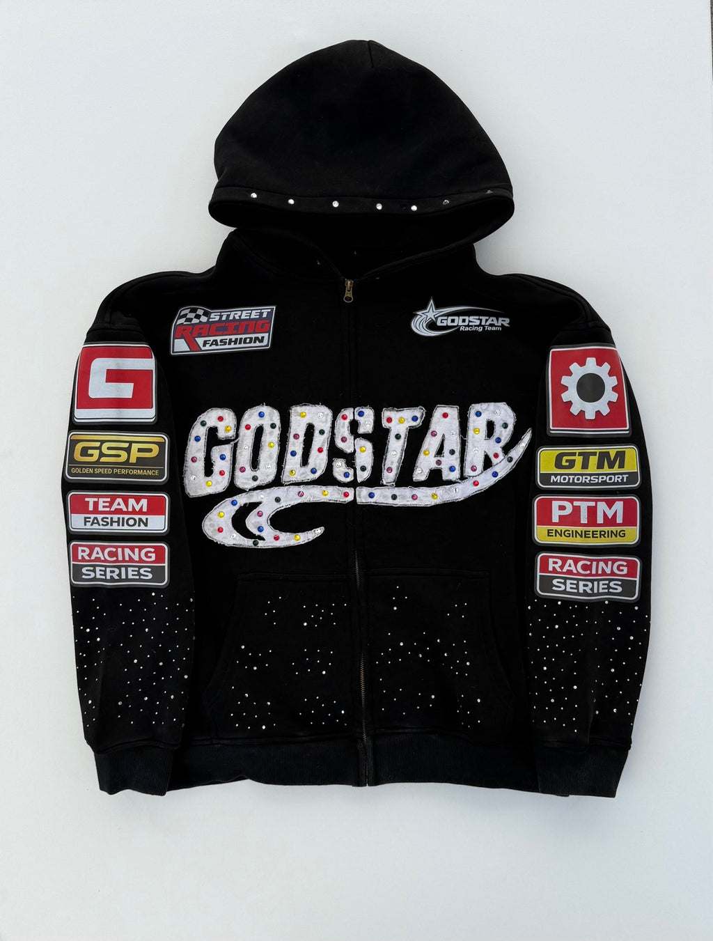 GODSTAR Racing Hoodie - Burn Out Black