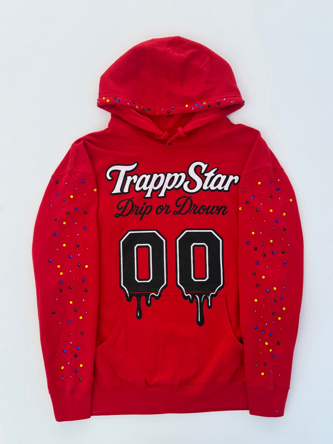 TrappStar Rhinestone Hoodie - Red